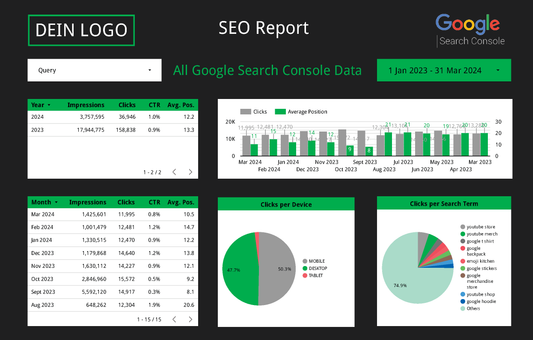 Google Looker Studio SEO Report Beispiel